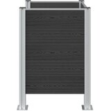  Ograda za kante za smeće Siva 85 x 85 x 115 cm Aluminij i WPC | shoptok.hr