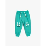 Koton Jogger Sweatpants with Waist Tie and Monster Print