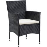  5-dijelni vrtni blagovaonski set s jastucima crni | shoptok.hr