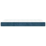 vidaXL Vzmetnica z žepkasto vzmetjo temno modra 80x210x20 cm žamet | Shoptok.si