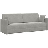  Podni kauč na razvlačenje Svijetlo siva 213 x 70 x 77 cm Baršun | shoptok.hr
