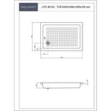 AQUAART tuš kada life 80120 pravokutna 800X1200X155 ugradbena | shoptok.hr