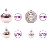 vidaXL Umjetna predsvetljena božićna jelka s kompletom kroglica Zelena | Shoptok.si