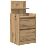 vidaXL Nočna omarica z 2 predaloma artisan hrast 38x34x80 cm | Shoptok.si