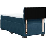 Box spring krevet s madracem plavi 90x190 cm baršunasti | shoptok.hr