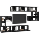  Komplet TV omaric 10 pcs Črni hrast 60 x 30 x 30 cm, (5000132587) | Shoptok.si