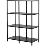 Bloomingville Črn kovinski regal 80x114 cm Valde – | Shoptok.si