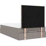 vidaXL Otomanski posteljni okvir z vzmetnico taupe 120x190 cm blago, (21610246) | Shoptok.si