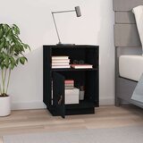  Noćni ormarić crna 40 x 34 x 55 cm od masivne borovine | shoptok.hr