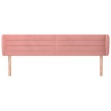  Uzglavlje s ušima ružičasto 203x23x78/88 cm baršunasto | shoptok.hr