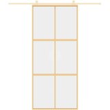  Klizna vrata zlatna 90 x 205 cm prozirno staklo ESG i aluminij | Eponuda.com