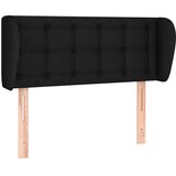  Vzglavje z ušesi črno 93x23x78/88 cm blago, (20737491) | Shoptok.si