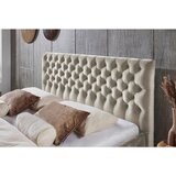Cantus oblazinjena postelja 200 cm x 180 cm , tekstil bež | Shoptok.si
