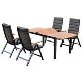 Gardenson Vrtni Set Astros, 5-delno, Blazine, Raztegljiva Miza | Shoptok.si