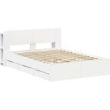  Okvir kreveta s pohranom Bijela 150 x 200 cm Konstruirano drvo | Eponuda.com