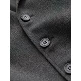 Ombre Men's suit vest with collar - graphite Cene