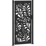  Vrtna vrata crna 100x200 cm čelični valoviti dizajn | shoptok.hr