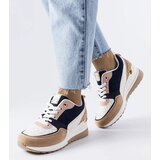 Gemre Beige and navy Mireault sneakers | Shoptok.si