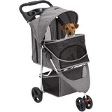 vidaXL Sklopiva kolica za pse siva 80 x 46 x 98 cm od tkanine Oxford | shoptok.hr