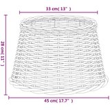  Sjenilo za svjetiljku bijelo Ø 45 x 28 cm od pruća | Eponuda.com