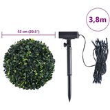 vidaXL Umjetne kugle od šimšira s LED svjetlima 2 kom zelene 52 cm | shoptok.hr