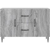  Strani šal Siva Sonoma 89 x 34,5 x 60 cm Inženirski les, (5000233829) | Shoptok.si