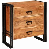 vidaXL Strani šal s predalom Rjava 66 x 33 x 70 cm Trden akacijev les | Shoptok.si