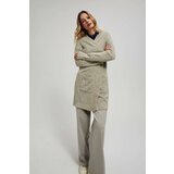 Marisse Long Cardigan With Pockets, Sand Color Cijene
