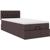 vidaXL Otomanski okvir kreveta s madraca tamnosmeđi 80x200cm tkanine | shoptok.hr