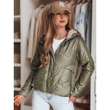 DStreet Kurtka damska przejściowa pikowana z kapturem NIVESSO zielona | shoptok.hr