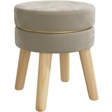 The Living Store Okrogel stolček temno siv žamet - Stolček, (21420280) | Shoptok.si