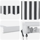 Tenda na uvlačenje antracit i bijela 3x2,5 m tkanina i aluminij | shoptok.hr
