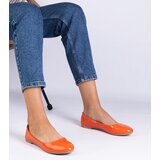 Gemre Orange patent ballet flats Aurika | Shoptok.si