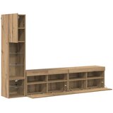 TV zidna jedinica 4 pcs Umjetnički hrast Konstruirano drvo | shoptok.hr