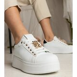Gemre White and black women's sneakers decorated with stones Sarena | Shoptok.si