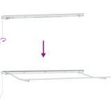  Skrovita tenda Prugasti Plava i bijela Bijela 350 x 200 cm | shoptok.hr