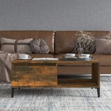  Klubska mizica dimljeni hrast 90x50x36,5 cm inženirski les, (20712198) | Shoptok.si
