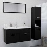  Set kupaonskog namještaja od iverice crni | shoptok.hr
