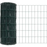 vidaXL evropska ograja z 7 flanžnimi stebri 0.6x10 m pocinkano jeklo | Shoptok.si