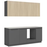 Visiona Kuhinjski Blok Brez Aparatov Milino, Hrast, Siva | Shoptok.si