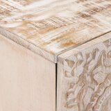 TV ormar s pohranom Bijelo 105 x 33 5 x 46 cm Čvrsto drvo manga - Bijelo | shoptok.hr