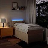  Okvir kreveta s oprugama i madrac krem 80x200 cm od tkanine | shoptok.hr