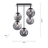 Just LIGHT. 14602-18 - Luster na šipci WIDOW 5xE14/25W/230V crna | Eponuda.com