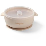 BabyOno Silikonska posuda s poklopcem, bež | shoptok.hr