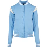 Urban Classics Women's inset College Sweat Jacket clearwater/whitesand