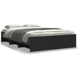 vidaXL Posteljni okvir črn 140x190 cm inženirski les | Shoptok.si