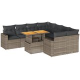 Maison Chic Seti vrtnega pohištva - Vrtna garnitura - Vrtni pohištvo set 9-delna z blazinami siv poli ratan, (21796131) | Shoptok.si