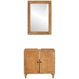 vidaXL Komplet pohištva za kopalnico 2 pcs Rjava 62 x 33 x 58 cm | Shoptok.si