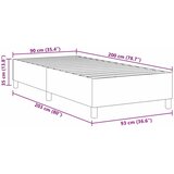  Krevetna platforma Svijetlo siva 90 x 200 cm Kordura tekstil | shoptok.hr
