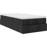  Otomanski okvir kreveta s madraca crni 80x200cm od tkanine | shoptok.hr